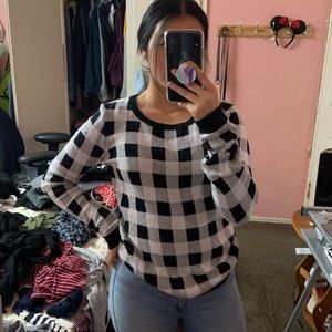 Forever 21 grid sweater